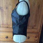Forever 21  Black Faux Leather Tank Top body suit.  Size Medium. Photo 1