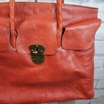 Patricia Nash VIENNA SATCHEL Burnt Coral Leather Tote Shoulder Bag Photo 10