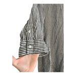 Madewell  Black and White Stripe Button Down Long Sleeve Shirt Dress Tunic Photo 2