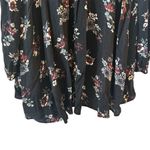 Free People Women's S Black Floral Swing Tunic Dress Long Sleeve Casual- FLAWED Photo 14