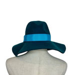 NEW NWT Lola Hats of NY Pinked Fedora 7199 100% Rabbit Hair Wool in Peacock Blue Photo 3