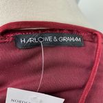 Harlowe $ Graham Harlowe & Graham Red Velvet Peplum Cami Tank Sleeveless Small NEW Photo 5