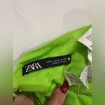 ZARA Satin Effect Lime Green Backless Crop Top Photo 6