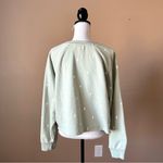 Pink Rose | Sage Green Lightning Bolt Graphic Cropped Sweatshirt Sz XL Photo 4