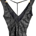 Victoria's Secret Black Lace Metallic Bodysuit Glamourous Seductive Sheer Small Photo 2