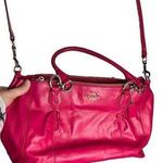 Coach Colette Pink Ruby Leather Shoulder Bag w/ Detachable Strap Photo 0