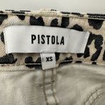 Pistola  size XS‎ denim jean mini skirt snow leopard print cream black gray Photo 4