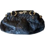 Marc Jacobs Black Quilted Stam Labskin Leather Gold Hardware Kiss-lock Closure Photo 3
