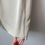 Vince  Zip-Detailed Satin-Crepe Midi Skirt Womens‎ Size XS Ecru Mid Weight Career Photo 4