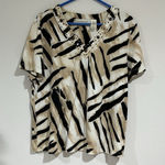 Woman’s Alfred Dunner Xl V Neck Short Sleeve T Shirt Beaded Multi Color Photo 0