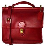 Coach Vintage Willis Red Glove Tanned Top Handle Crossbody Bag 9927 USA COA Photo 0