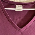 PINK - Victoria's Secret Victoria's Secret PINK Maroon  Long Sleeve V-Neck Shirt - XS‎ Photo 5