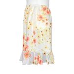 Fashion Bug Vintage 90s Y2K White Orange Floral Ruffle Mini Skirt. L/XL. Fairycore Coquette Photo 2
