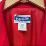 Pendleton Vintage Cherry Red Wool Blazer Womens Size 14 Oversized Preppy Classic Photo 7