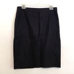 J.Crew NEW NWT Solid Pencil Skirt Black Linen Cotton Knee Length or Midi Work 2 Photo 1