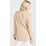 ANINE BING ππ Tweed Double Breasted Fishbone Blazer ~ Tan & Cream XL Photo 2