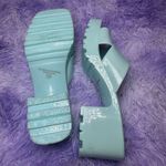Top Moda  Comfort Teal Plastic Jellies Women’s Chunky Cross Platforms Sandals 10M Photo 7