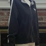 PINK - Victoria's Secret PINK Victoria’s Secret black zipup hoodie w/ dog logo / M / Excellent condition Photo 1