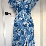 America & Beyond Womens Dress S Blue Floral V Photo 0