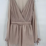 Lipsy London bell sleeve tan romper‎ size 6 Photo 0