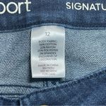 Westport | Dark Wash Embroidery Accented Signature Fit Ankle Jeans | Size 12 Photo 10