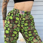 Vintage 80s Neon Printed Graphic Baggy Parachute Pants Multiple Photo 1