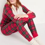 Old Navy Women Waffle Thermal Knit Pajama Leggings Plaid Red Size XLarge New Photo 3