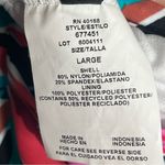 Aqua Green  Sz L Floral Swimsuit One Piece Hawaiian Tropical Print Photo 9