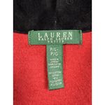 Ralph Lauren Lauren  Cardigan Sweater Womens Petite Large Red Black Toggle Cotton Photo 2