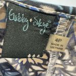 Gabby Skye  beautiful blue and tan mocha shift dress size 4P Photo 4