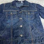 Chico's Chico’s Jean Jacket Women’s Size 0 Has Floral Design Photo 4