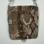 Kipling AC7905 Keiko Crossbody Bag Nylon Tan/Brown Tonal Snake Print bag Photo 6