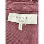 Sandro  Paris Montaigne Metallic Bead Fit & Flare Dress Sz 38 (US 6) Maroon GUC! Photo 4