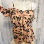 POOF! Floral Pink romper size SMALL Photo 1
