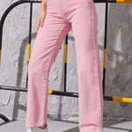 Pink High Waisted Jeans Size 6 Photo 0