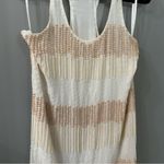 Parker  Beaded Mini Dress Tan Cream Beaded Sleeveless Mini Dress Size XS Photo 3