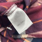 Womens Alygne Flannel Shirt Medium Burgundy Plaid Long Sleeve Button Up Cotton Red Photo 12