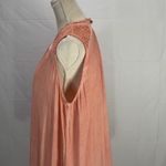 Umgee Mineral Washed Coral Sleeveless Swing Dress Size Large Photo 6
