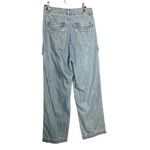 frame denim Frame‎ Relaxed Straight Cargo Jeans Size 26 Rhythm Light Wash Wide Leg Photo 10