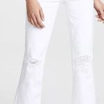 MOTHER THE TRIPPER ALMOST INNOCENT WHITE DISTRESSED CROPPED HIGH RISE JEANS Size 26 Photo 0