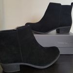 Vince Camuto Brystal Booties Heeled Ankle Boots Side Zip Black Suede Womens Sz 8 Photo 1