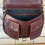 Women Vintage Leather Saddle ,Messenger Brown Leather Messenger Cross Body Bag Photo 12