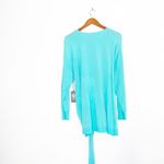 Vince Camuto NWT  Tie Front Sweater In Bright Aqua Photo 6