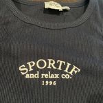Princess Polly navy sportif and relax co Striker crop tank top us 12 Photo 2