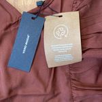 VERO MODA Odette Brown Ruffle Calf Dress NWT Sz M Women’s Polyester Tie Back Photo 9