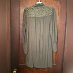 Anthropologie  Tiny Green Olive Isla Lace Embroidered tie dress size M Photo 3