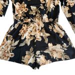 Lulus Prairie Daydream Washed Floral Print Romper Sz Medium Photo 9