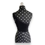 Carabella Womens Top Sz‎ S Black Rhinestones One Shoulder Crop Cropped NEW Photo 2
