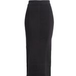 FAVORITE DAUGHTER The Emma Rib Cotton/Cashmere Blend Maxi Skirt, Black, Medium Black Photo 4
