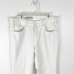 Anthropologie Pilcro And The Letterpress White Script Frayed Hem Jeans, Size 28 Photo 5
